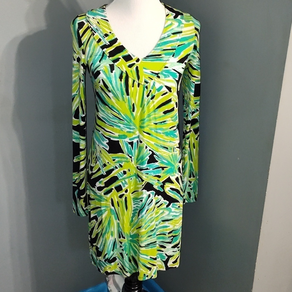 Lilly Pulitzer long sleeve Westerly Greens With Envy Dress XS